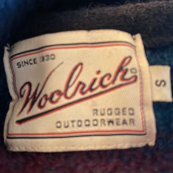 WOOLRICH Rugged Outdoorwear Wool Western Southwestern Whipstitch Warm Jacket USA - Picture 3 of 12